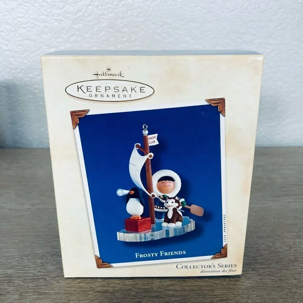 Hallmark Frosty Friends Christmas Eskimo North Pole Ornaments Lot
